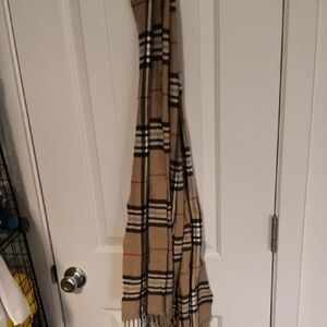 Plaid Tan Scarf
